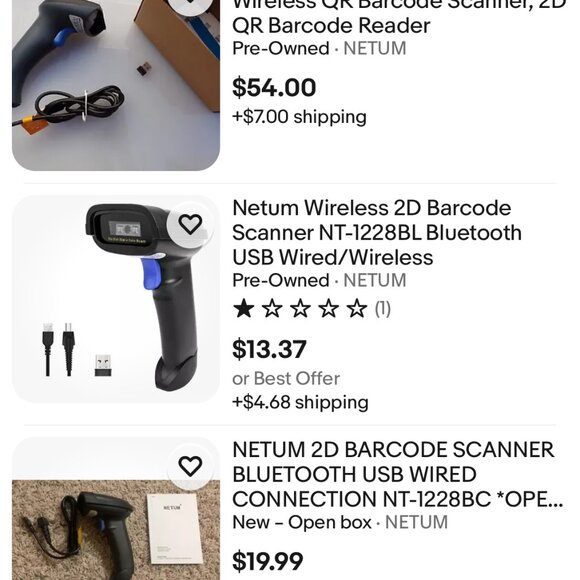 Lot of 3 USB Cords for Netum Wireless 2D Barcode Scanner - Picture 2 of 6